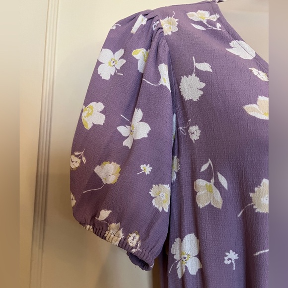 Sanctuary Lavender Floral "Wrap Illusion" Maxi Dress - Picture 4 of 13